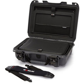 Nanuk Case w/ Laptop Kit w/ Strap (TSA Latches) Graphite Interior 424x287x137mm