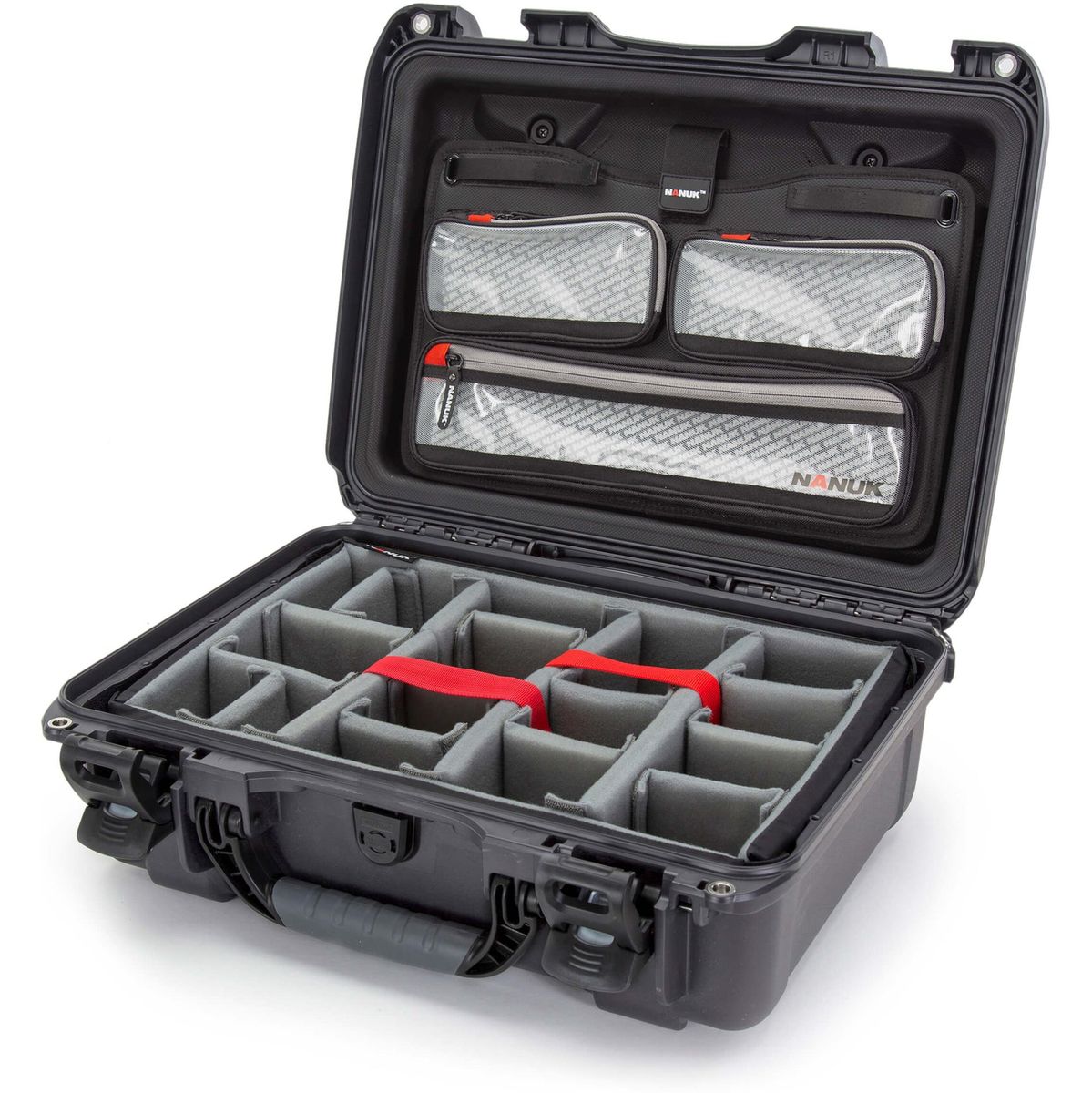 Nanuk Case w/ Lid Org. w/ Div Graphite Pro Photo Kit Case Interior 432x300x163mm