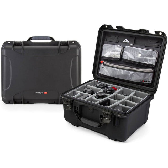 Nanuk Case w/ Lid Org./Divider Black Pro Photo Kit Case Interior 457x330x241mm