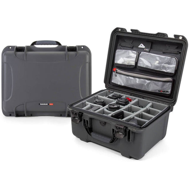 Nanuk Case w/ Lid Org./Div Graphite Pro Photo Kit Case Interior 457x330x241mm