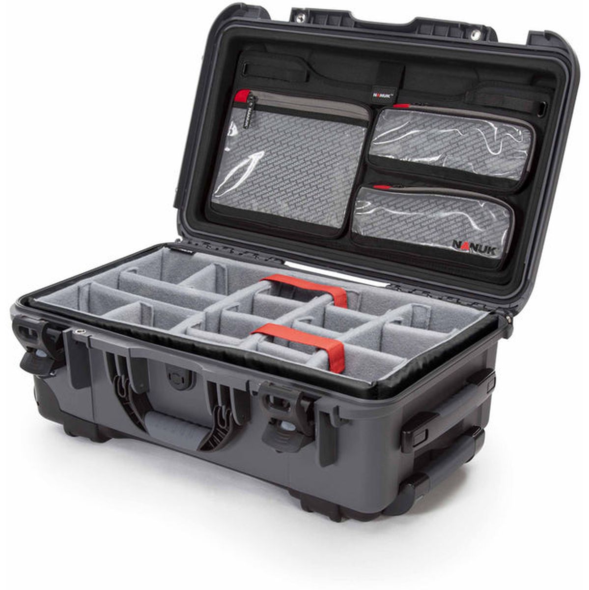 Nanuk Case w/ Lid Org./Div Graphite Pro Photo Kit Case Interior 521x287x191mm