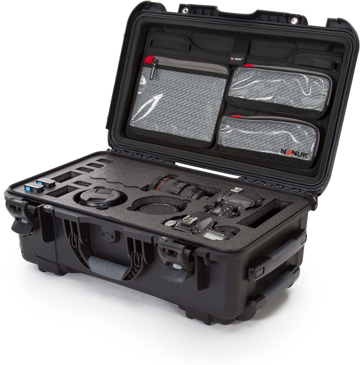 Nanuk Case w/ Lid Org. w/ F For 2 Bodies DSLR Black Interior 521x287x191mm