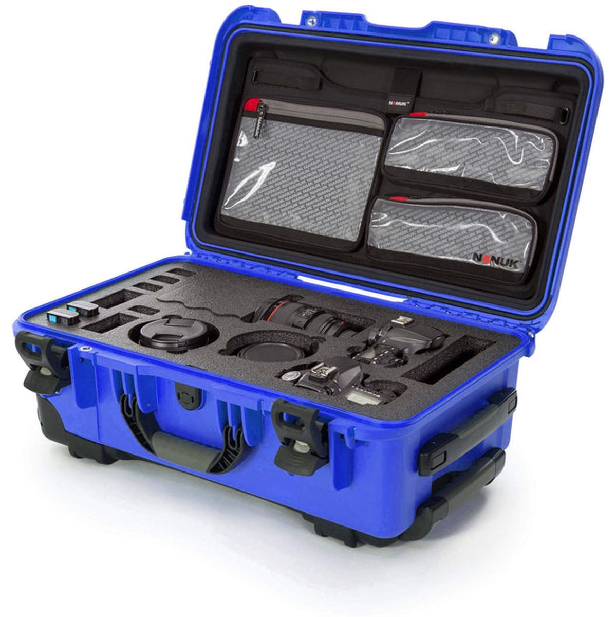Nanuk Case w/ Lid Org. w/ F For 2 Bodies DSLR Blue Interior 521x287x191mm