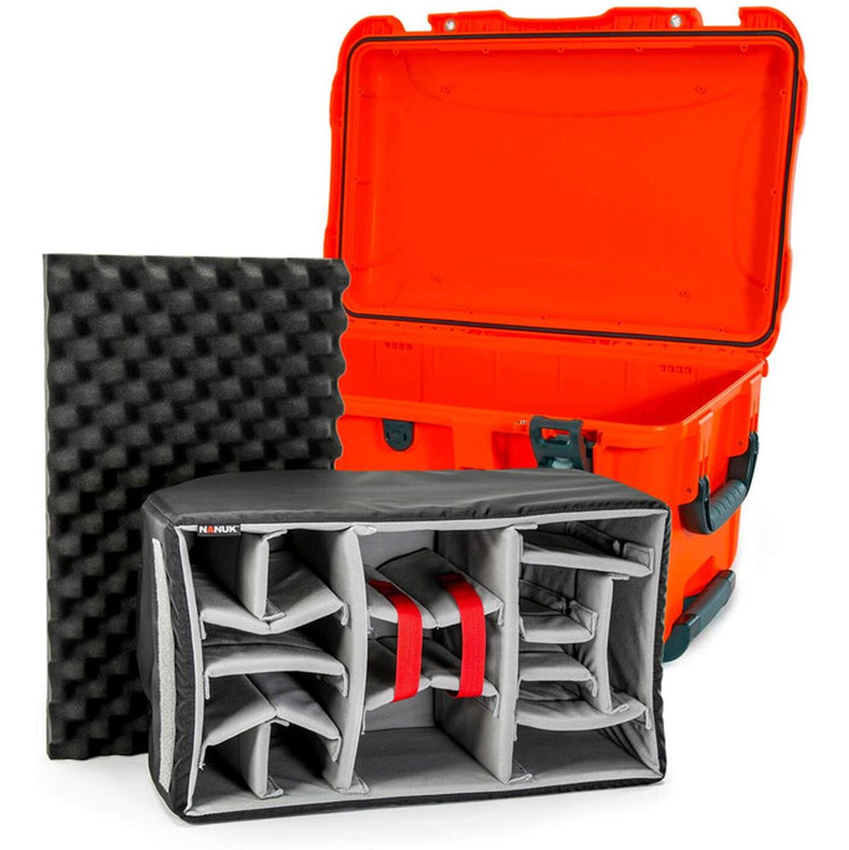 Nanuk Case w/ Padded Divider Orange Interior 546x318x295mm