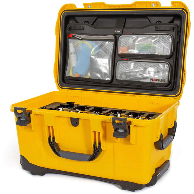 Nanuk Case w/ Lid Org. w/ F For 6UP Yellow Interior 546x318x295mm