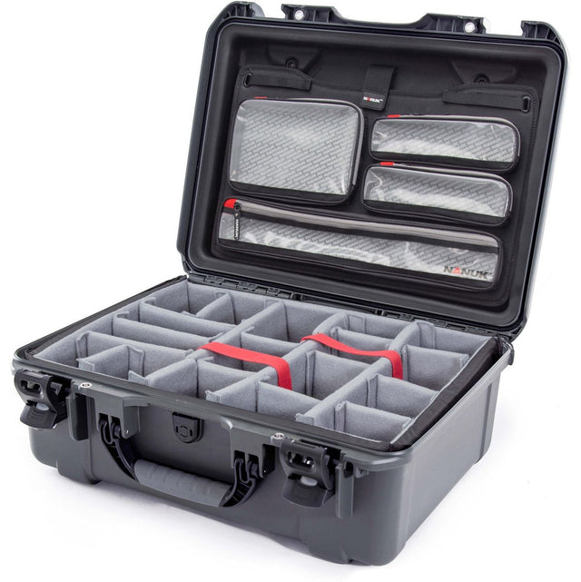 Nanuk Case w/ Lid Org. w/ Div Graphite Pro Photo Kit Case Interior 508x356x203mm