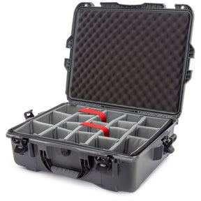 Nanuk Case w/ Padded Divider Graphite Interior 559x432x208mm
