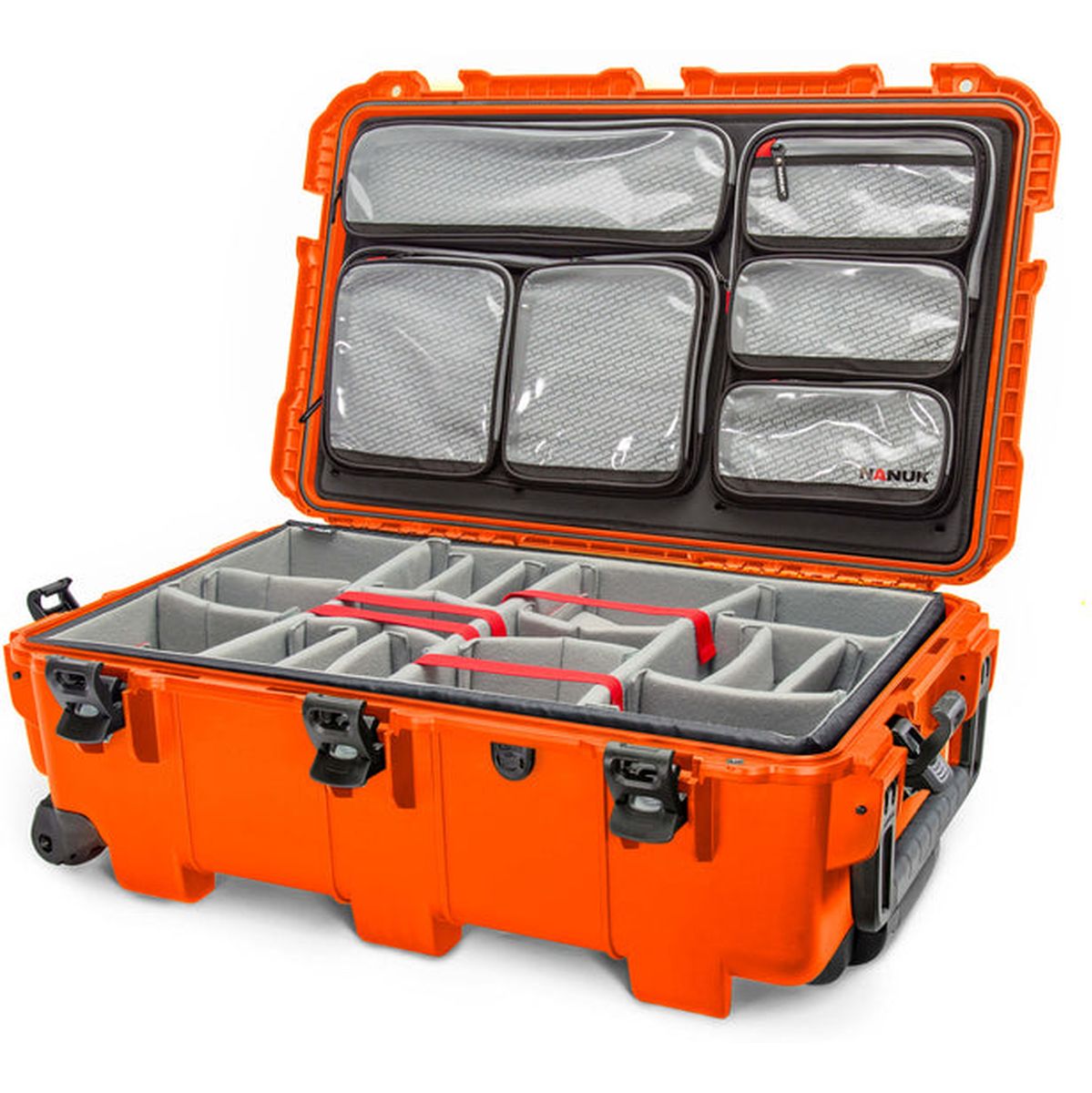 Nanuk 962 Case w/ Lid Org. w/ Divider Orange Pro Photo Kit Case
