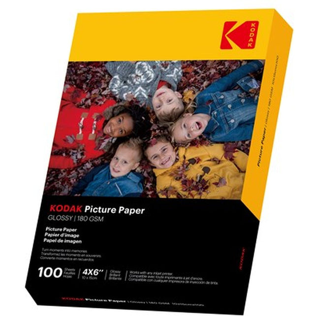 Kodak 100 Vellen Van 180G/m² Fotopapier Glans A6 Formaat