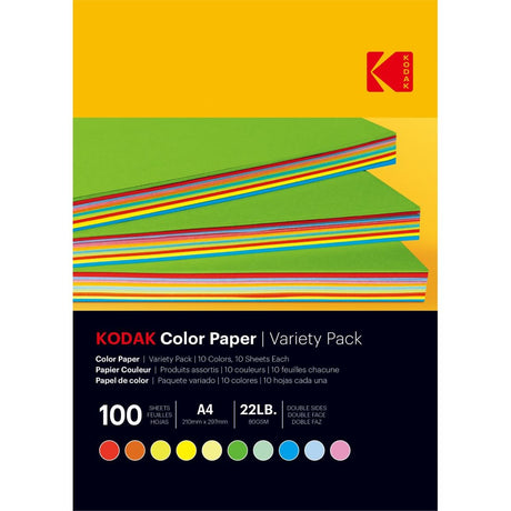 Kodak 100 Vel Colours Paper 80G/m² A4 (10X 10 Colours) - image 2 of 3
