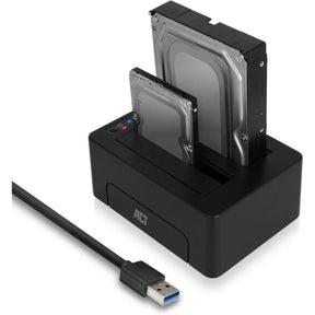 ACT 2.5" & 3.5" SATA Dual HDD Docking Station USB 3.2 GEN1
