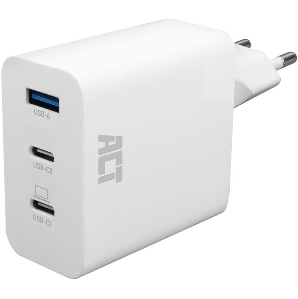 ACT USB-C/USB-A Charger 65W 3-Port w/ Power Delivery PPS Quickcharge And Ganfast