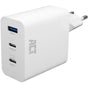 ACT USB-C/USB-A Charger 65W 3-Port w/ Power Delivery PPS Quickcharge And Ganfast