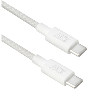 ACT USB 2.0 60W Charging/Data Cable USB-C To USB-C White 1 Meter
