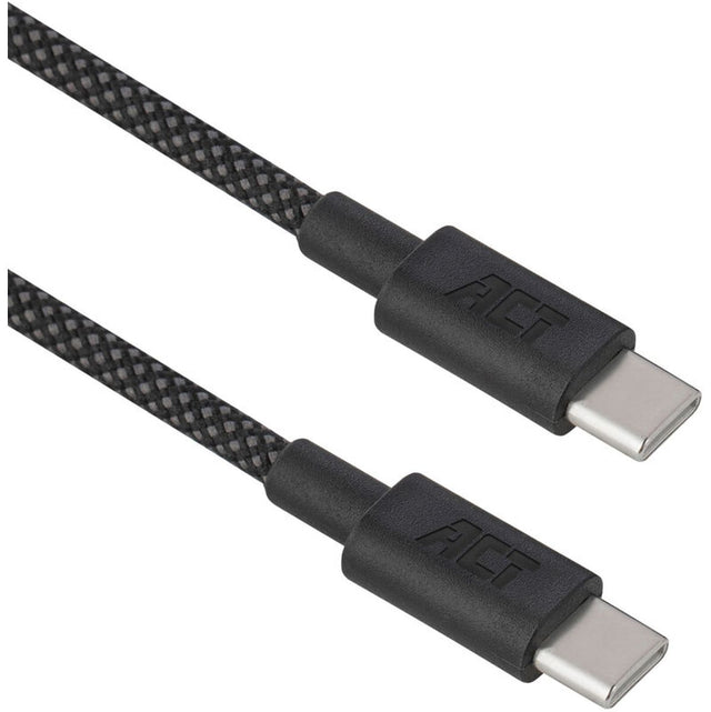 ACT USB 2.0 60W Charging/Data Cable USB-C To USB-C Black 1 Meter