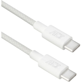 ACT USB 2.0 240W Charging/Data Cable USB-C To USB-C White 2 Meters