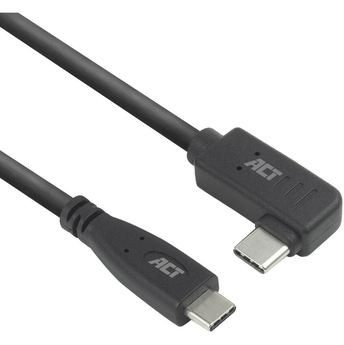 ACT USB 3.0 10GBPS 60W USB-C (Straight) To USB-C (Left/Right Angled) 3M
