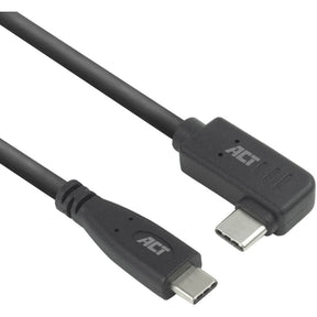 ACT USB 3.0 10GBPS 60W USB-C (Straight) To USB-C (Left/Right Angled) 3M