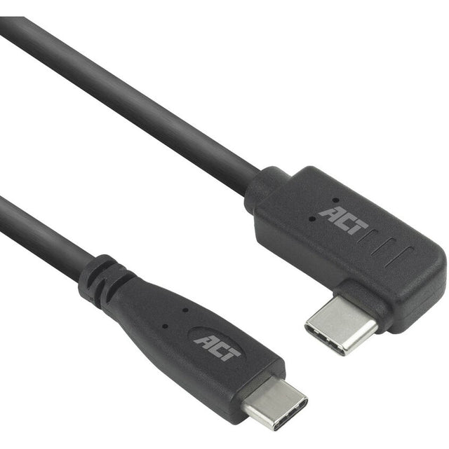 ACT USB 3.0 10GBPS 60W USB-C (Straight) To USB-C (Left/Right Angled) 3M