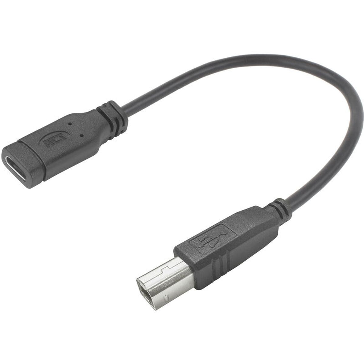 ACT USB Type-C Female To USB-B 2.0 Printer Adapter Cable 0.2m