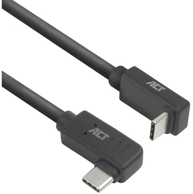ACT USB 3.0 10GBPS 60W USB-C (Left/Right Angled) To USB-C (Up/Down Angled) 2M
