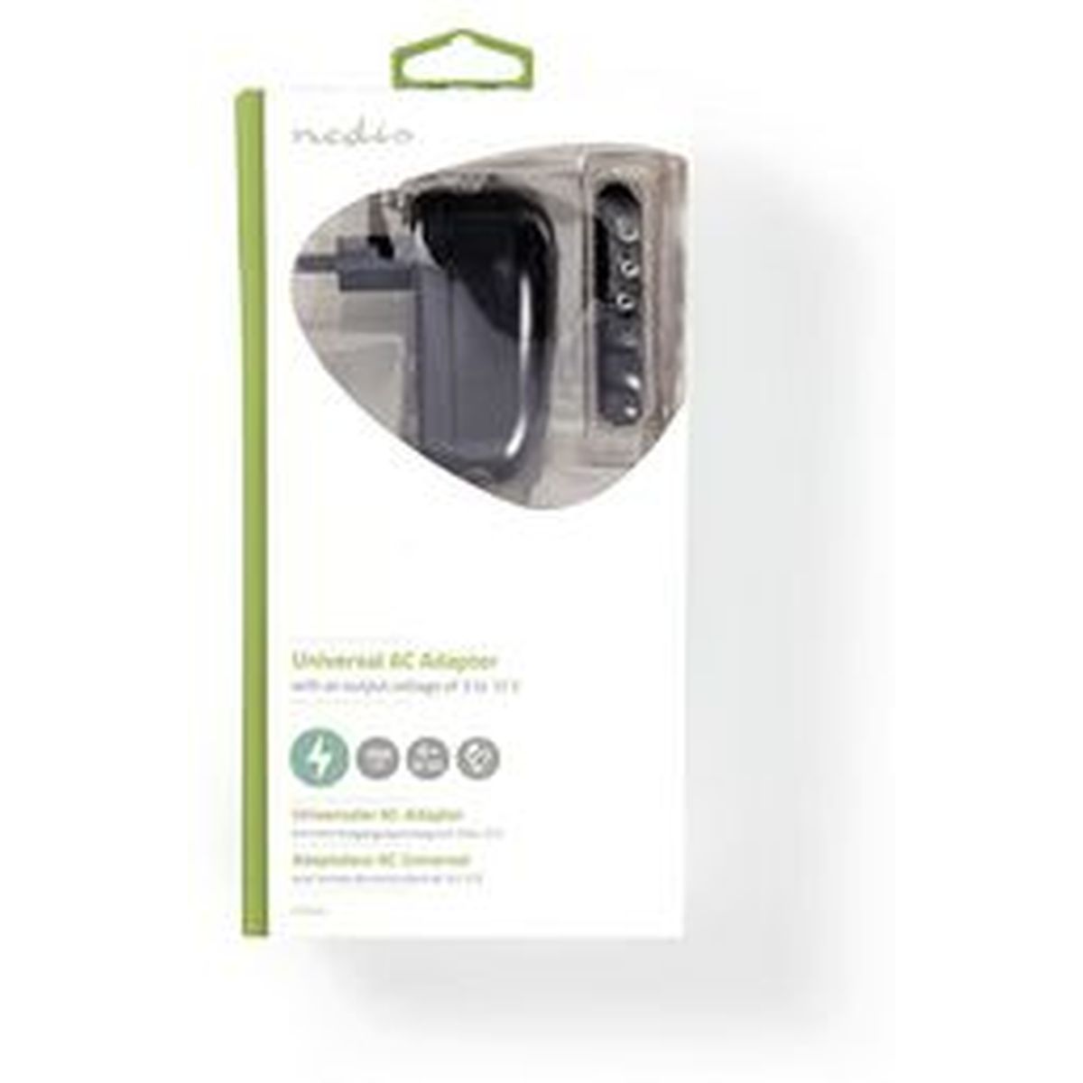 Nedis Universal AC Power Adapter 12W 3-12V DC 1.8m 2.0A 6 Plugs - image 3 of 4