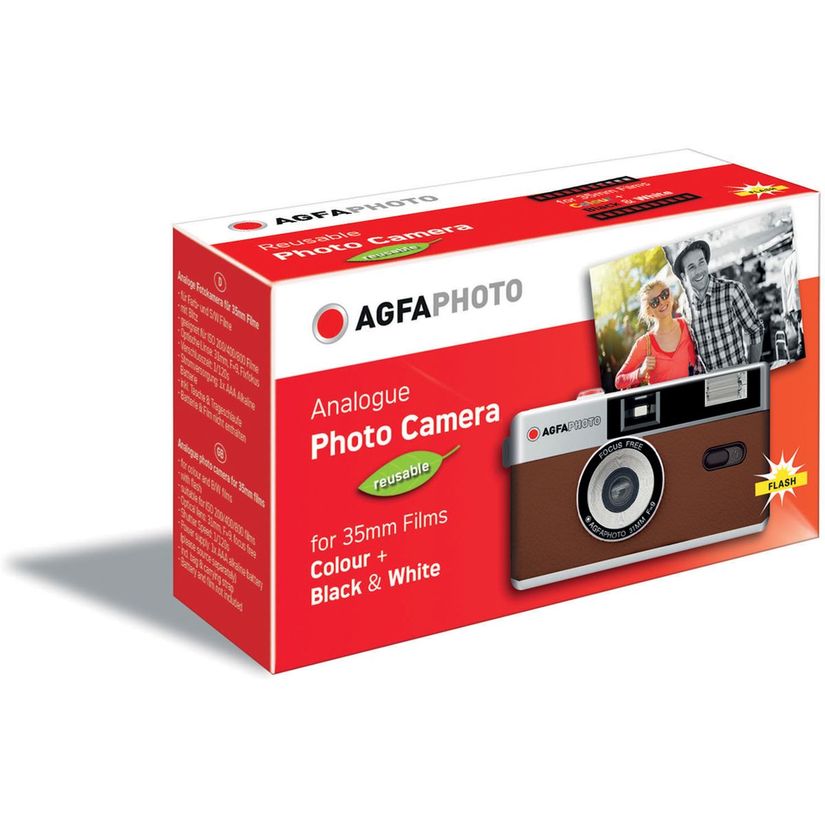 Agfa Photo Reusable Photo Camera 35mm (Brown)