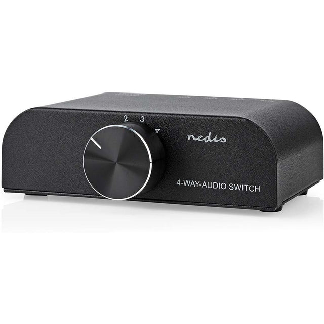 Nedis Analoge Audio-Switch 4-Port Input 1X 3.5mm Audio-Input / 3X 2X RCAF Output