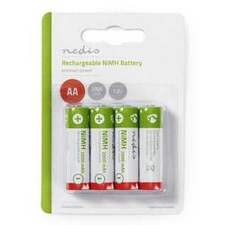 Nedis Rechargeable NiMH Battery AA 1.2 V 2000mAh 4pcs Blister - image 2 of 2
