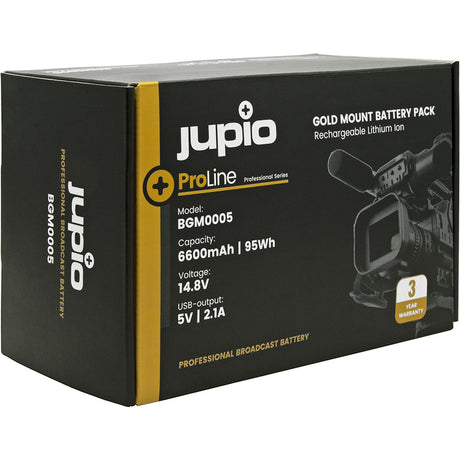 Jupio Gold Mount Battery 6600mAh (95WH) LED Indicaton/D-Tap - image 3 of 3