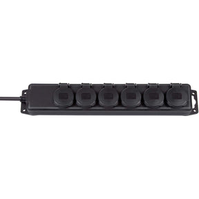 Brennenstuhl Power Strip 6-FOLD 2.00 M Black - Geaard Type F