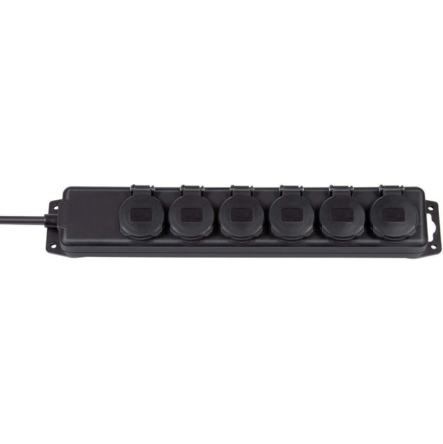 Brennenstuhl Power Strip 6-FOLD 2.00 M Black - Geaard Type F