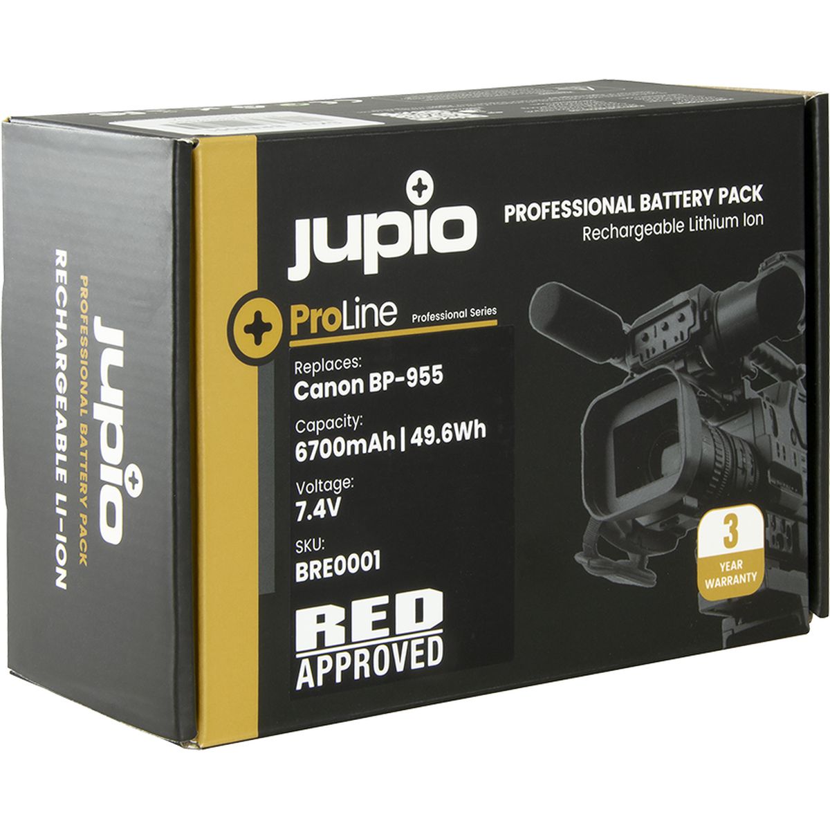 Jupio ProLine BP-955 6700mAh (Red Approved) For Red Komodo