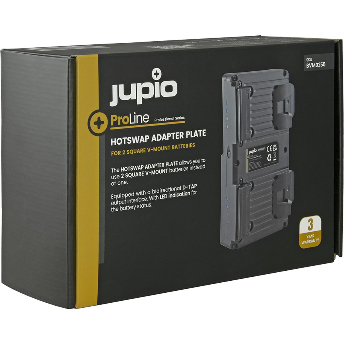 Jupio ProLine V-Mount Hotswap Adapter Plate For 2X Square - image 4 of 4