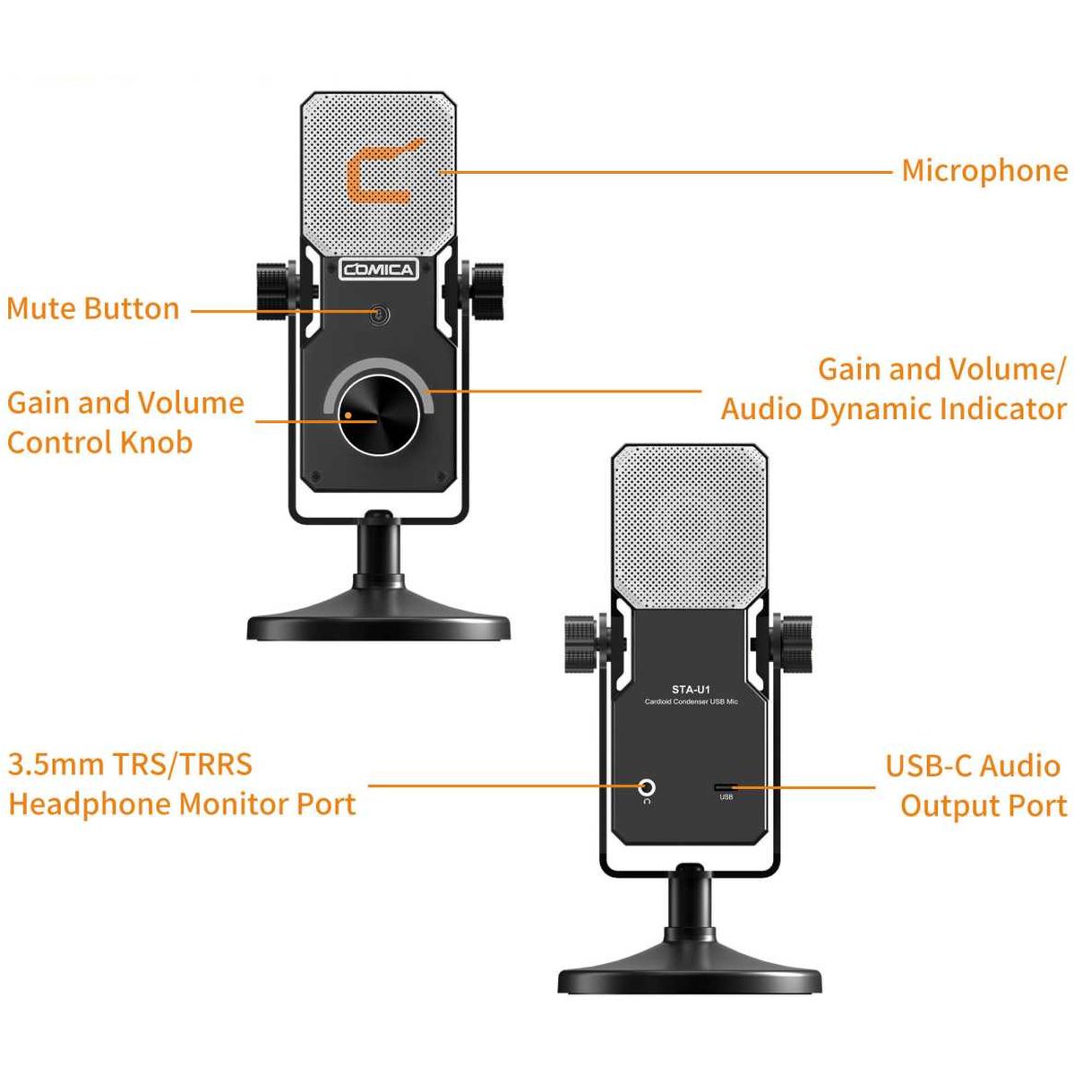 Comica STA-U1 USB-Microphone For Streaming Studio Podcast - image 2 of 5