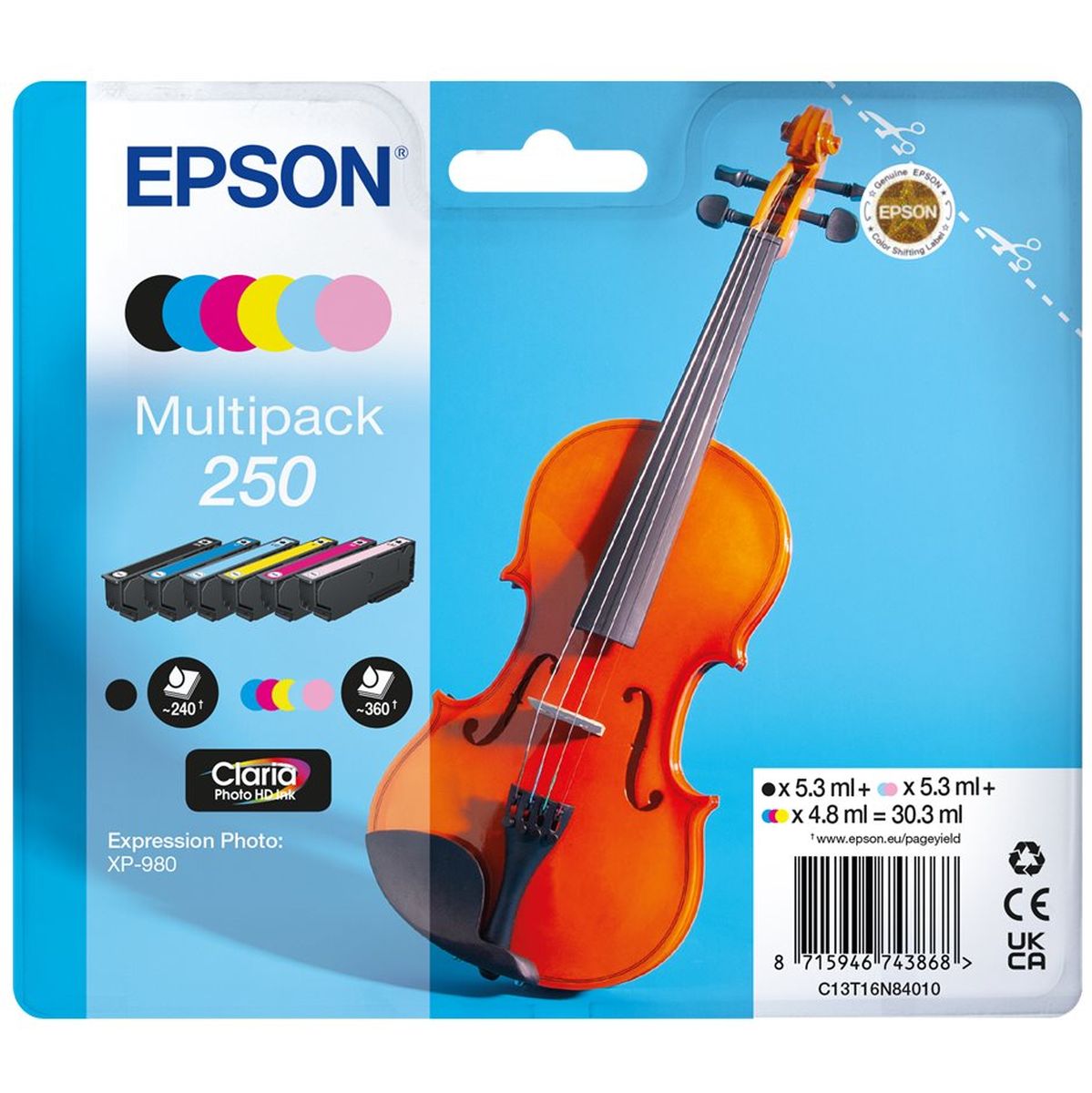 Epson Multipack 6-COLOURS 250 Ink - image 2 of 2
