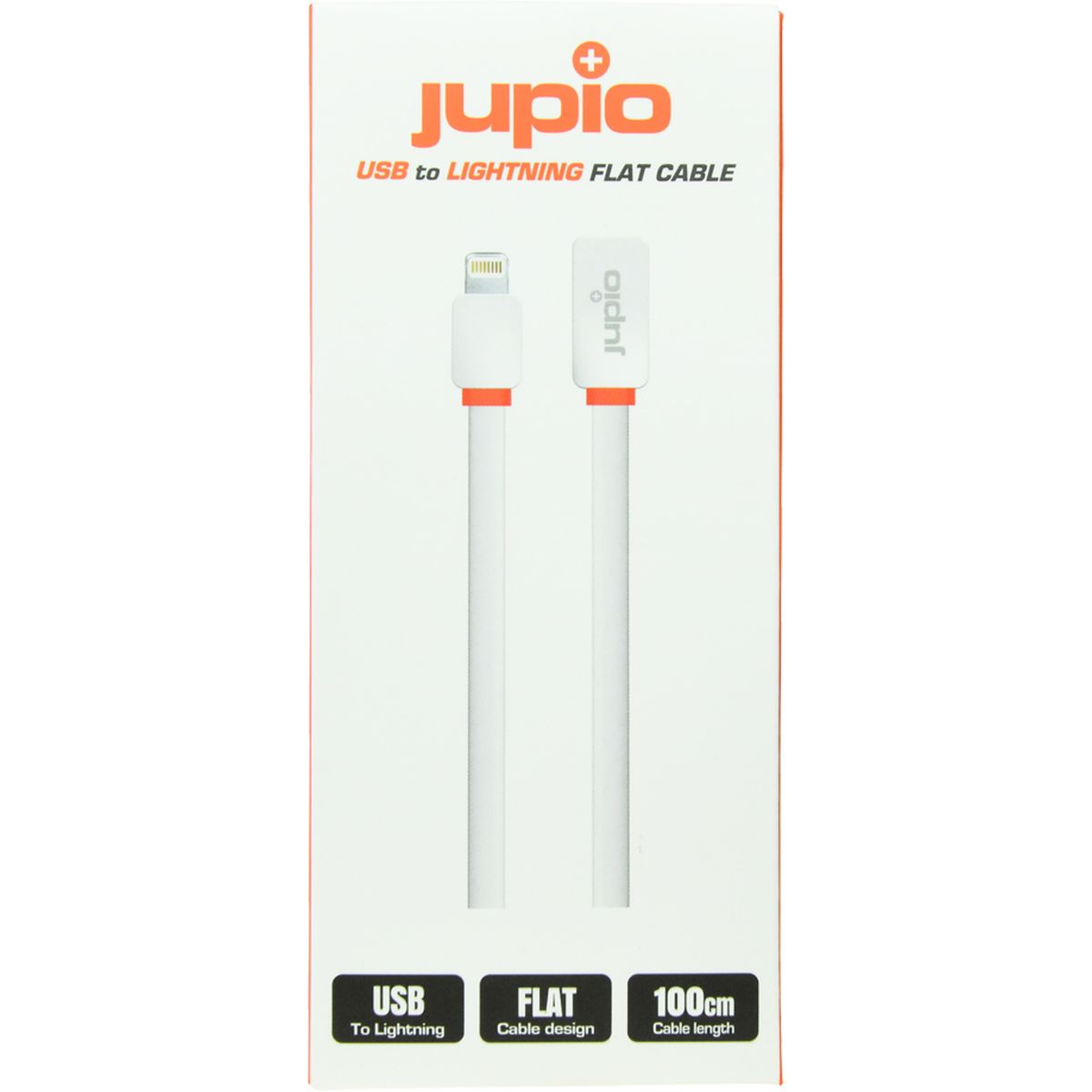 Jupio Flat Cable USB To Lightning White 1m - image 3 of 3
