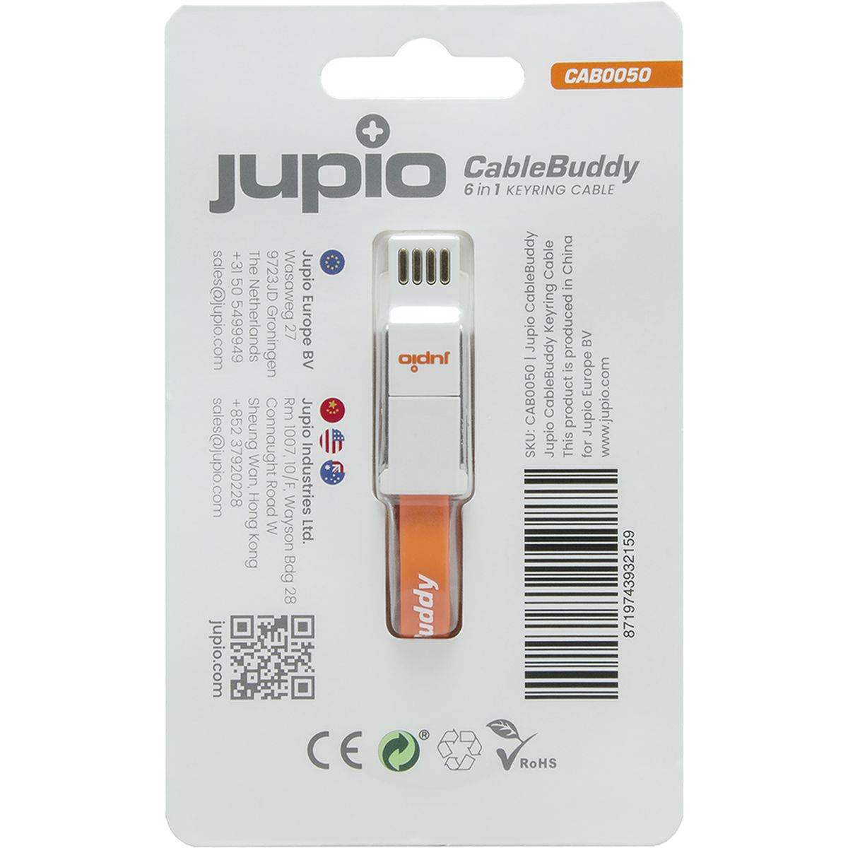 Jupio Cablebuddy 6 In 1 Keyring Cable