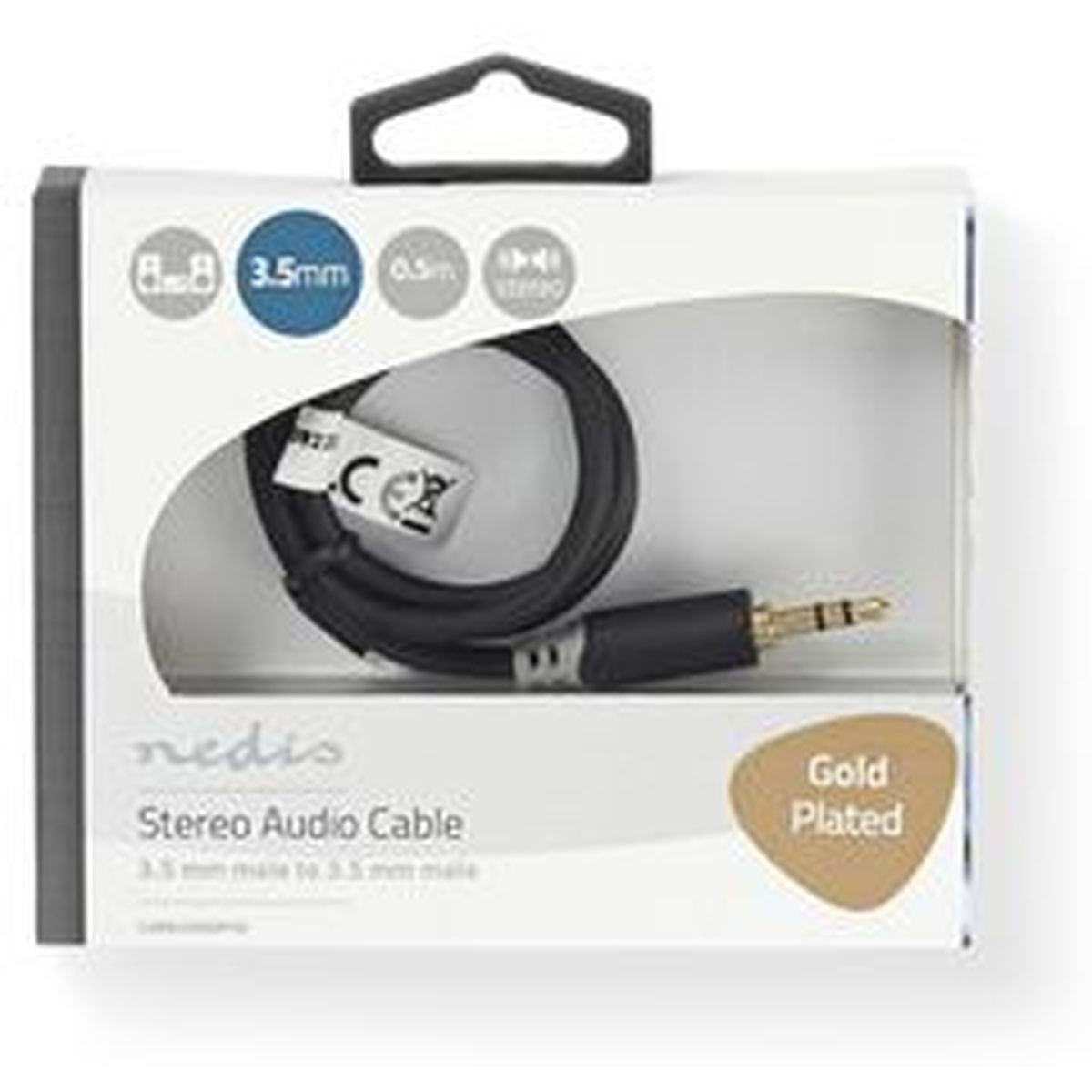 Nedis Stereo Audio Cable 3.5mm M - 3.5mm M 0.5m GY - image 3 of 3