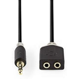 Nedis Stereo Audio Cable 3.5mm M - 2X 3.5mm F 0.2m GY - image 2 of 3