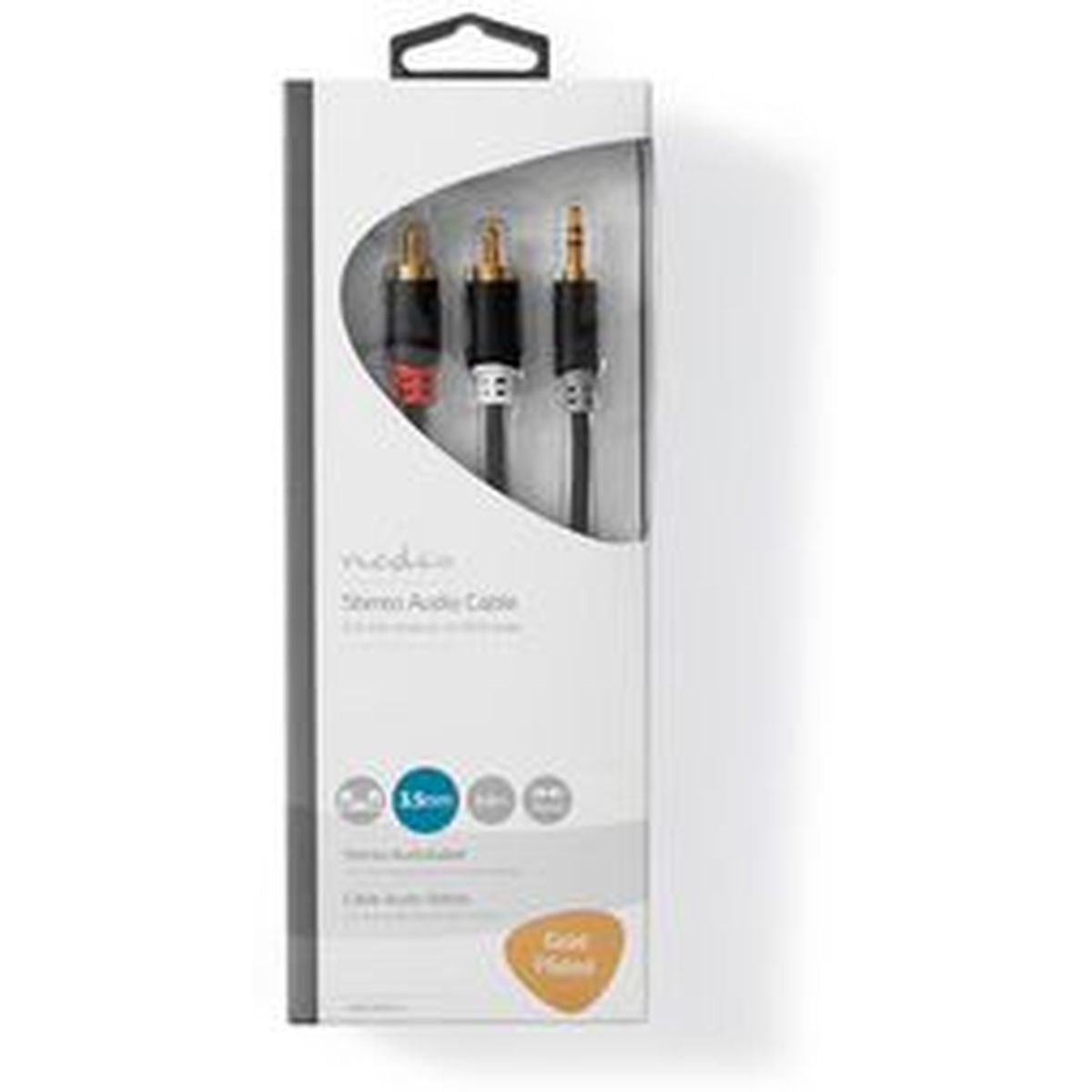 Nedis Stereo Audio Cable 3.5mm M - 2X RCA M 3.0m GY - image 3 of 3
