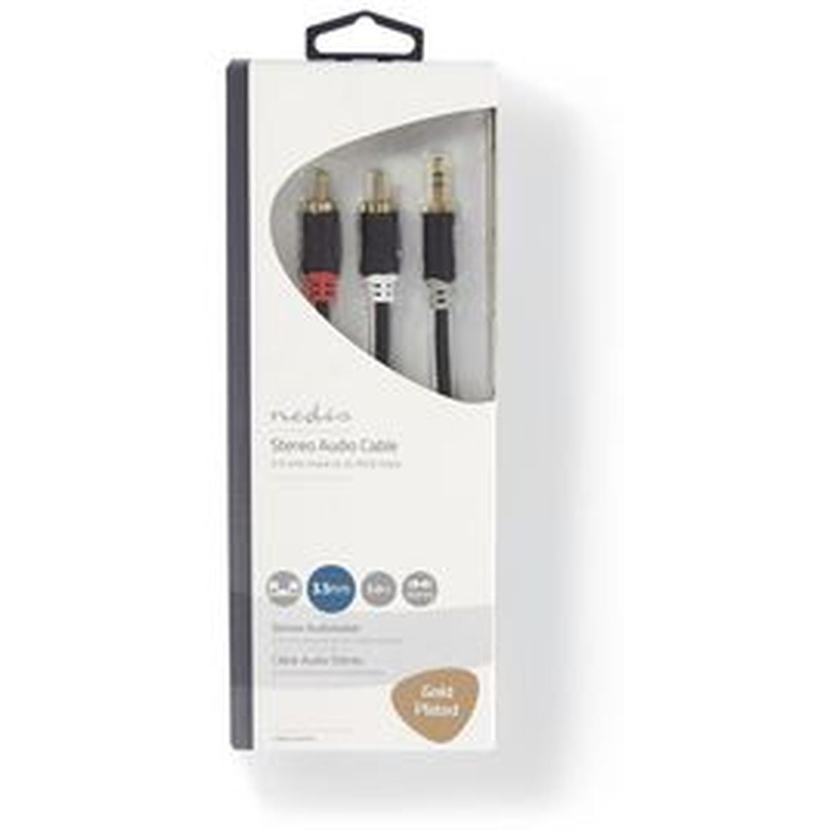 Nedis Stereo Audio Cable 3.5mm M - 2X RCA M 5.0m GY - image 3 of 3