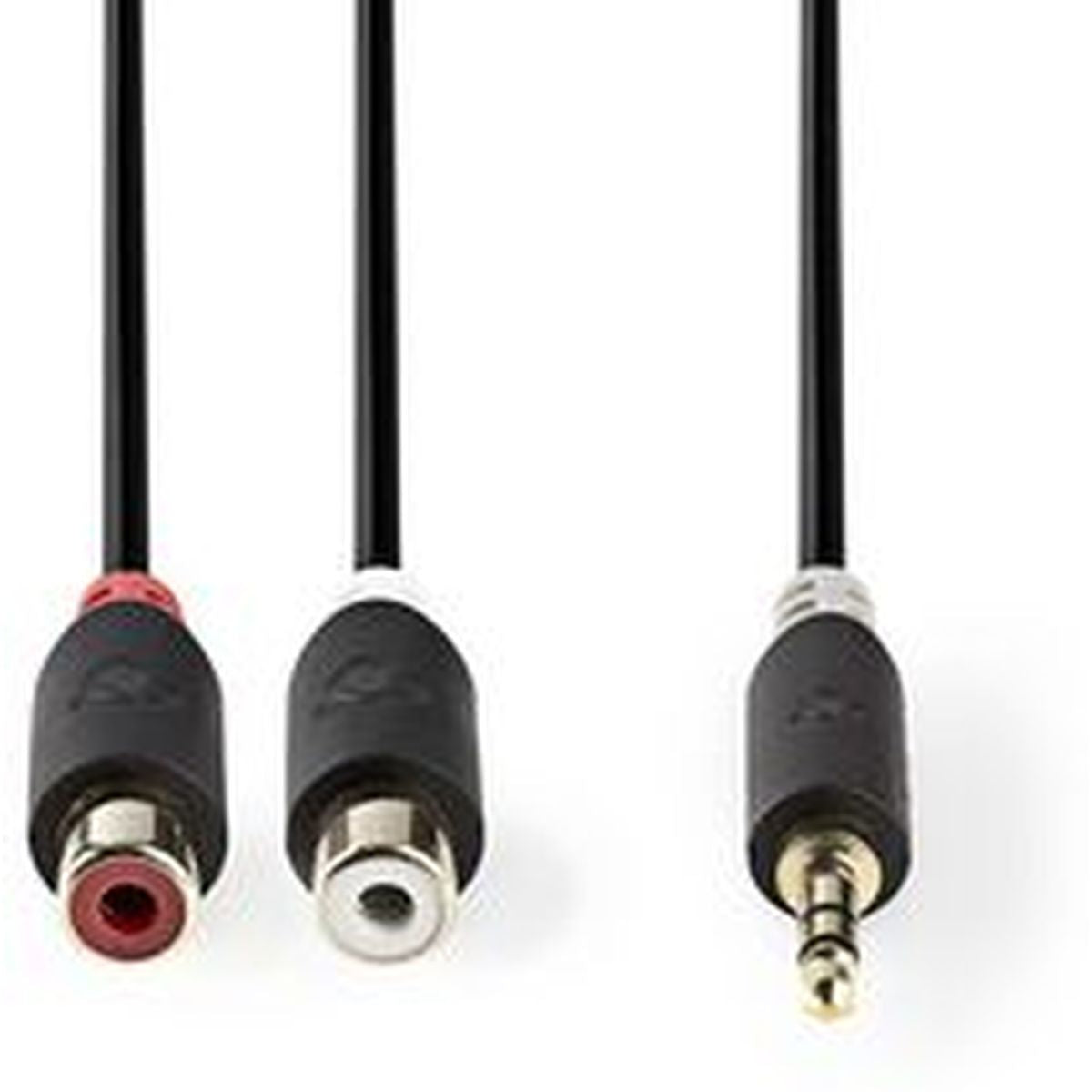 Nedis Stereo Audio Cable 3.5mm M - 2X RCA F 0.2m GY - image 2 of 3
