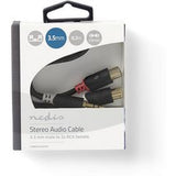 Nedis Stereo Audio Cable 3.5mm M - 2X RCA F 0.2m GY - image 3 of 3
