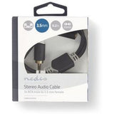 Nedis Stereo Audio Cable 2X RCA M - 3.5mm F 0.2m GY - image 3 of 3