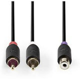 Nedis Subwoofer Cable 2X RCA M - RCA F 0.2m GY - image 2 of 3