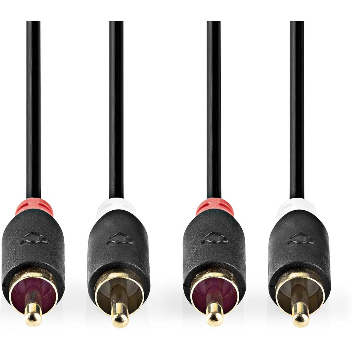 Nedis Stereo-Audio Cable 2X RCA Male 2X RCA Male Gold Plated 0.5m