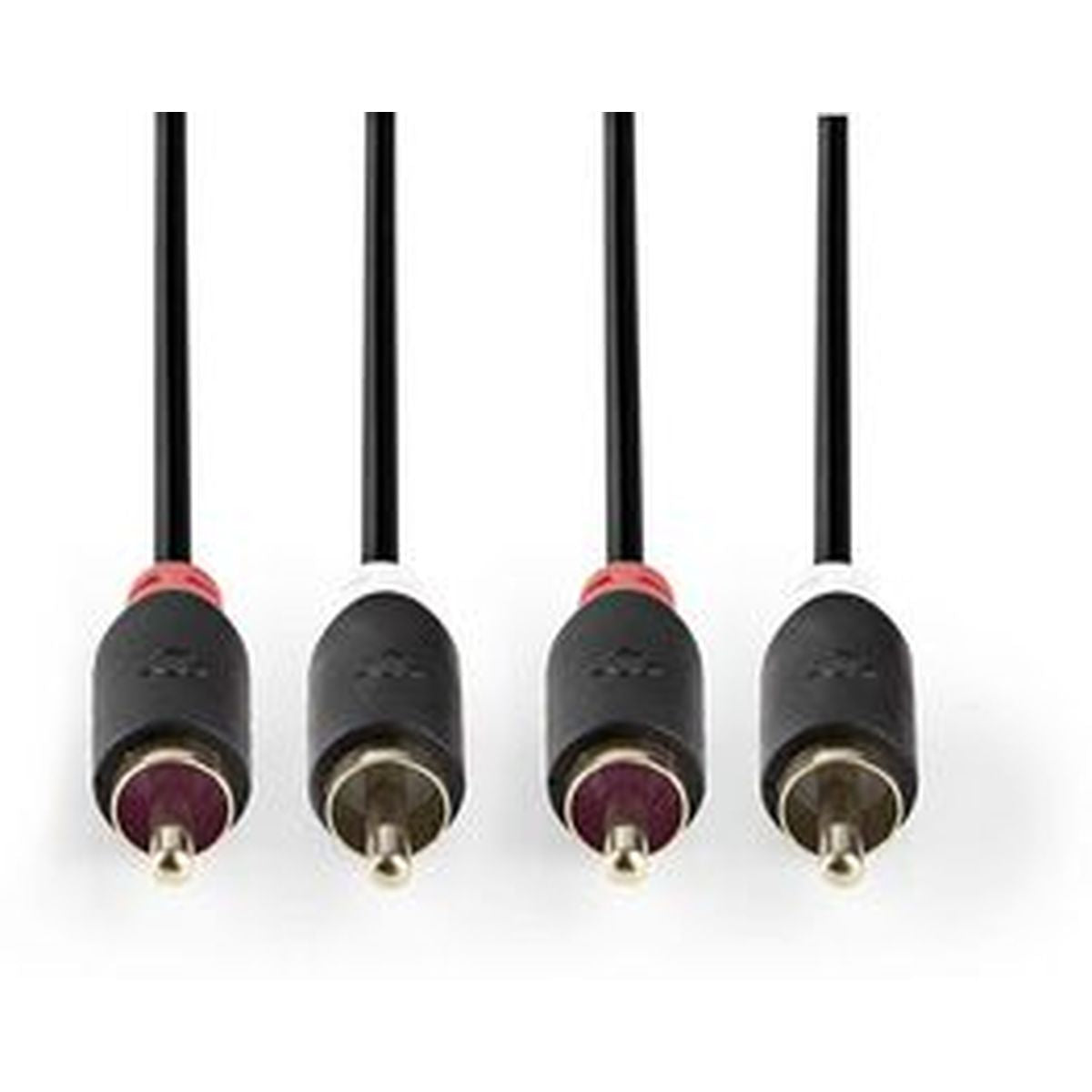 Nedis Stereo Audio Cable 2X RCA M - 2X RCA M 1.0m GY - image 2 of 3