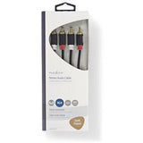 Nedis Stereo Audio Cable 2X RCA M - 2X RCA M 1.0m GY - image 3 of 3