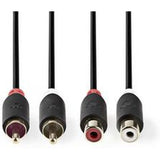 Nedis Stereo Audio Cable 2X RCA M - 2X RCA F 2.0m GY - image 2 of 3